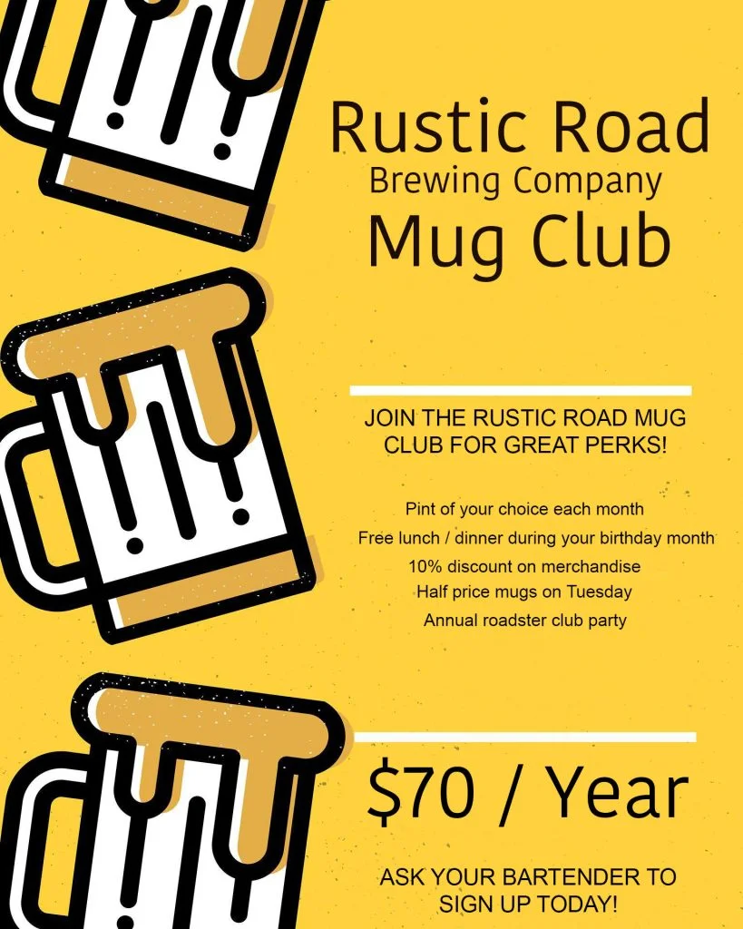 Rustic Road Brewing Company Mug Club