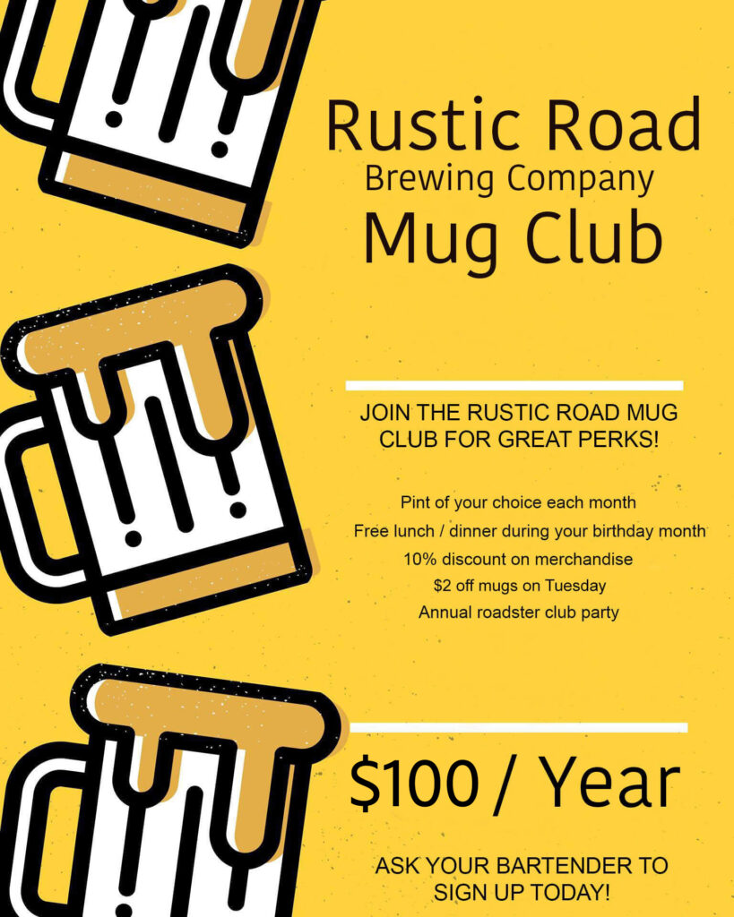 Rustic Road Brewing Company Mug Club