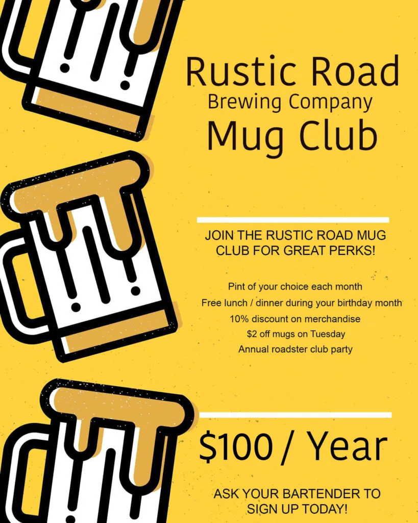 Rustic Road Brewing Company Mug Club